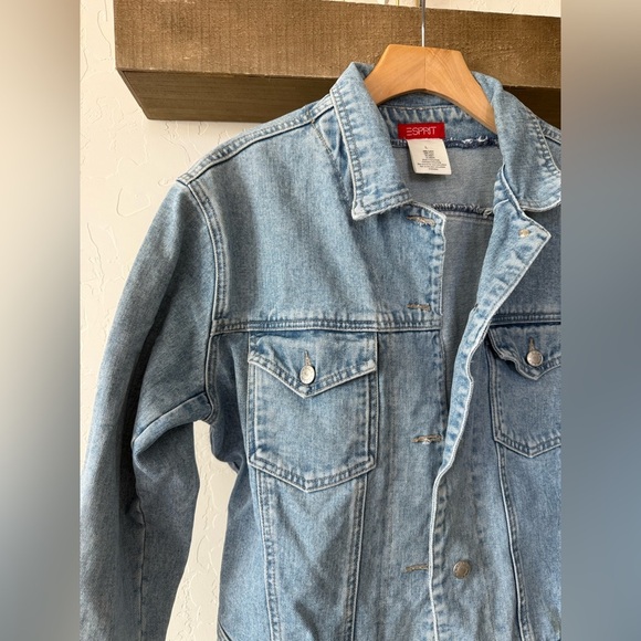 Esprit|Classic Blue Vintage Denim Jean Jacket,Size LARGE•••90’s style, staple - Picture 1 of 14